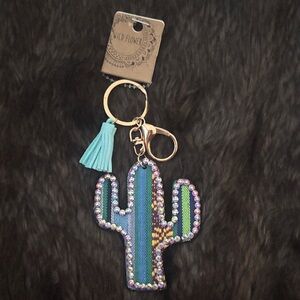 Wildflower Bling Cactus keychain